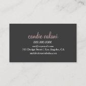 Stripes göttliches Vintages Rosa 311 kleinen Visitenkarte (Rückseite)