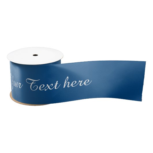 STRIPES-Gradienten - blau + Ihr Text Satinband (Spule)