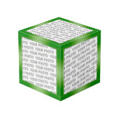 STRIPES Gradienten - grün + Ihre Ideen Würfel (Rückseite Schrägansicht)