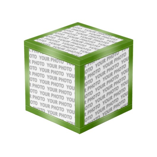 STRIPES Gradienten - grün + Ihre Ideen Würfel (Vorderseite Schrägansicht)