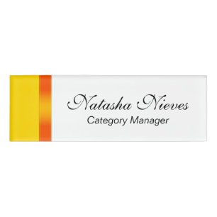 STRIPES Gradienten - orange gelb + Ihre Ideen Namenschild