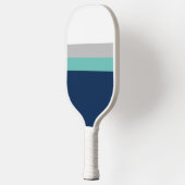 Stripes, grau, Aquamarin Pickleball Schläger (Links)