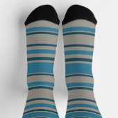 Stripes Gray and Blue Socken (Oben)