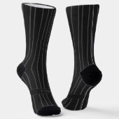 Stripes, gray on black, truly bleak classic socken (Gewinkelt)