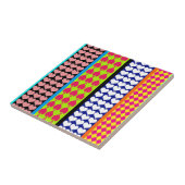 Stripes Hearts Diamonds Boho Mischdesign Fliese (Seite)