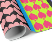 Stripes Hearts Diamonds Boho Mischdesign Geschenkpapier (Rolleneckpunkt)