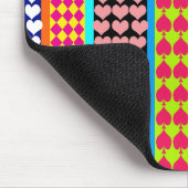 Stripes Hearts Diamonds Boho Mischdesign Mousepad (Ecke)