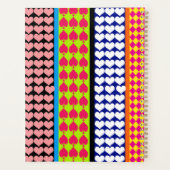 Stripes Hearts Diamonds Boho Mischdesign Planer (Rückseite)