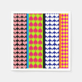 Stripes Hearts Diamonds Boho Mischdesign Serviette (Vorderseite)
