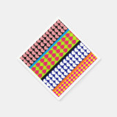 Stripes Hearts Diamonds Boho Mischdesign Serviette (Ecke)