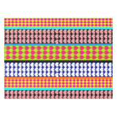 Stripes Hearts Diamonds Boho Mischdesign Tischdecke (Vorderseite (Horizontal))