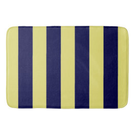 Stripes in Navy Blue and Yellow Badematte