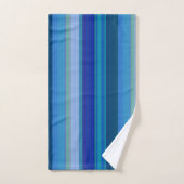 Stripes in Shades of Blue Badhandtuch Set (Handtuch)