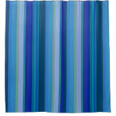  Stripes in Shades of Blue Duschvorhang (Vorderseite)