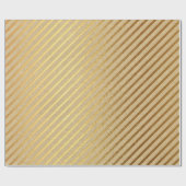 Stripes Lines Kraft Gold Natürliche Elegant Minima Geschenkpapier (Flach)
