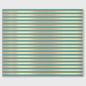 Stripes Lines Minimal Champaigne Aquamarines Wasse Geschenkpapier (Flach)