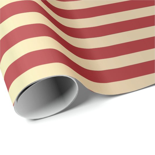 Stripes Lines Red White Saint Tropes Minimal Geschenkpapier (Rolleneckpunkt)