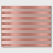 Stripes Lines Rose Goldener Rock Minimal Metallic  Geschenkpapier (Flach)