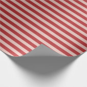 Stripes Lines Rote Rose Goldener Rock Minimal Burg Geschenkpapier (Ecke)