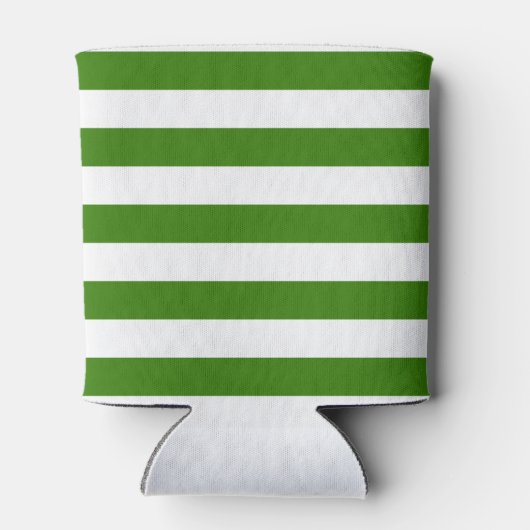 STRIPES mit Name einstellbar Grün Dosenkühler (Rückseite)