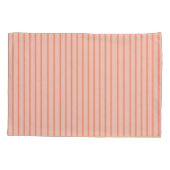 Stripes Modern Coral Peach Minimalist Elegance Kissenbezug (Rückseite)