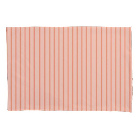 Stripes Modern Coral Peach Minimalist Elegance Kissenbezug (Vorderseite)