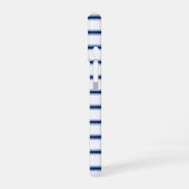 Stripes Modern Indigo Minimalist Elegance iPhone 16 Hülle (Linke Seite)