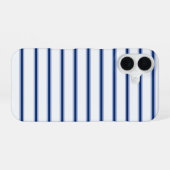 Stripes Modern Indigo Minimalist Elegance iPhone 16 Hülle (Rückseite (Horizontal))