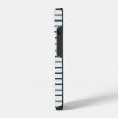Stripes Modern Indigo Minimalist Elegance iPhone Hülle (Linke Seite)