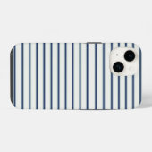Stripes Modern Indigo Minimalist Elegance iPhone Hülle (Rückseite (Horizontal))