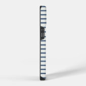 Stripes Modern Indigo Minimalist Elegance iPhone Hülle (Rechte Seite)