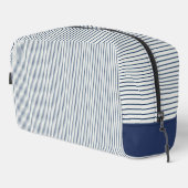 Stripes Modern Indigo Minimalist Elegance Waschbeutel (Rechte Ecke)