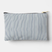 Stripes Modern Indigo Minimalist Elegance Zubehörtasche (Rückseite)