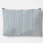 Stripes Modern Indigo Minimalist Elegance Zubehörtasche (Rückseite)