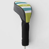 Stripes Muster Benutzerdefinierte Monogramm-Treibe Golf Headcover (angewinkelt)