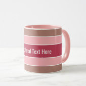 Stripes Muster Benutzerdefinierte Text-Tasse Tasse (VorderseiteRechts)