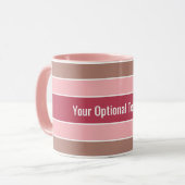 Stripes Muster Benutzerdefinierte Text-Tasse Tasse (Vorderseite Links)
