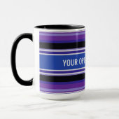 Stripes Muster Benutzerdefinierte Text-Tasse Tasse (Links)