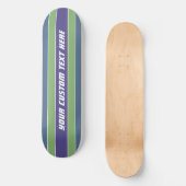 Stripes Muster Benutzerdefinierte Textskateboards Skateboard (Vorderseite)