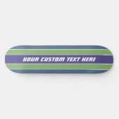 Stripes Muster Benutzerdefinierte Textskateboards Skateboard (Horizontal)