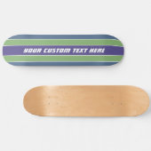 Stripes Muster Benutzerdefinierte Textskateboards Skateboard (Horizontal)