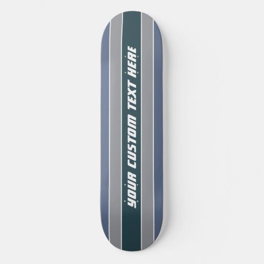 Stripes Muster Benutzerdefinierte Textskateboards Skateboard (Vorderseite)