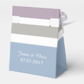 Stripes Muster benutzerdefinierte Vorzugsfelder Geschenkschachtel (Rückseite)