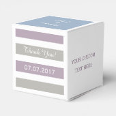 Stripes Muster benutzerdefinierte Vorzugsfelder Geschenkschachtel (Rückseite)