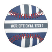 Stripes Muster benutzerdefiniertes Baseball (Rückseite)