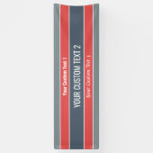 Stripes Muster Benutzerdefiniertes Textbanner Banner (Vertikal)
