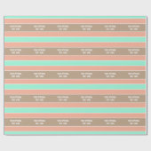 Stripes Muster benutzerdefiniertes Textumhüllungsp Geschenkpapier (Flach)