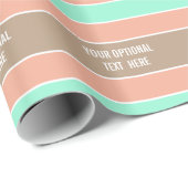 Stripes Muster benutzerdefiniertes Textumhüllungsp Geschenkpapier (Rolleneckpunkt)