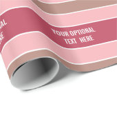 Stripes Muster benutzerdefiniertes Textumhüllungsp Geschenkpapier (Rolleneckpunkt)