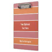 Stripes-Muster-individuelle Name-Zwischenablage Klemmbrett (Links)